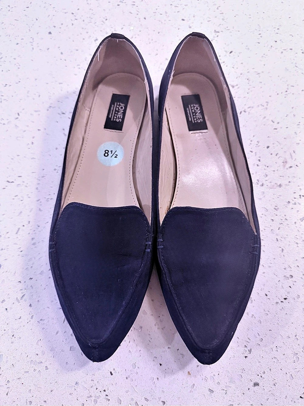 Jones New York Pointed Toe Flats in Blue US 8.5